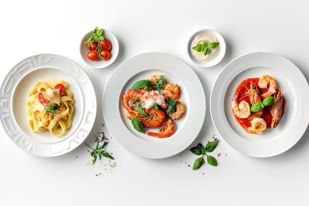 Zestaw dań na stole